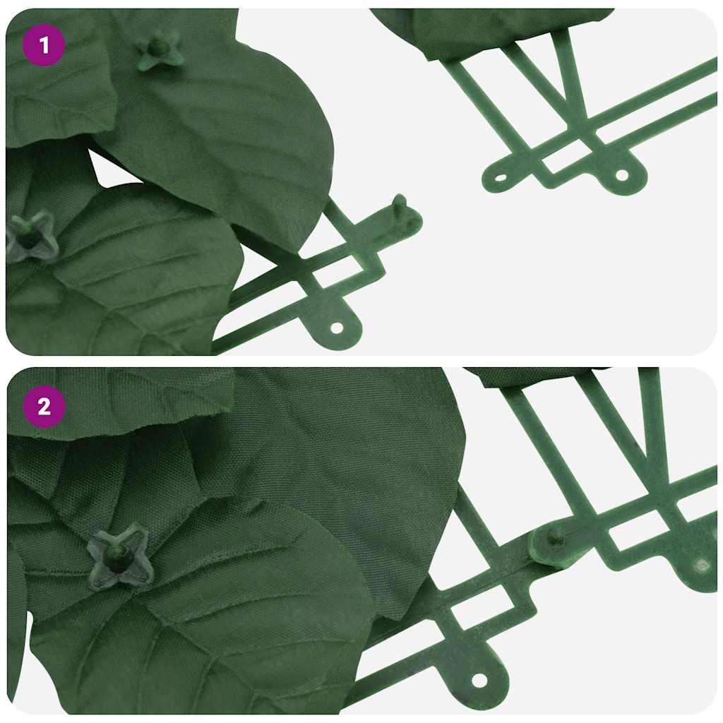 315494 vidaXL Balcony Screen with Dark Green Leaves 600x150 cm