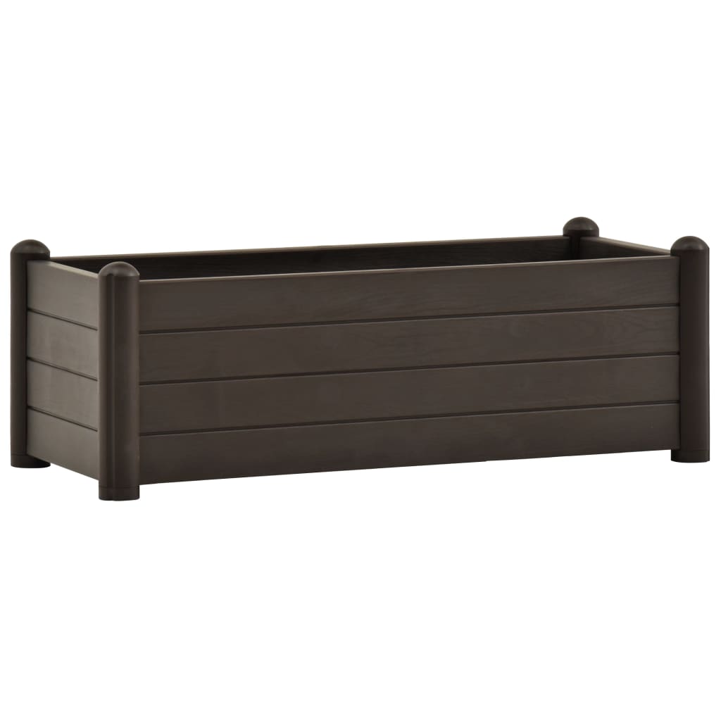 vidaXL Garden Raised Bed PP Mocha 100x43x35 cm