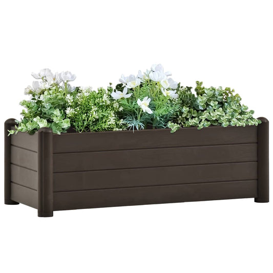 vidaXL Garden Raised Bed PP Mocha 100x43x35 cm