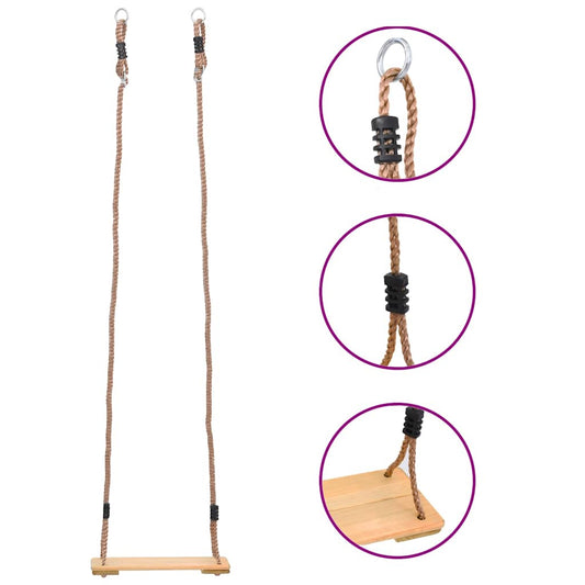 93149 vidaXL Board Swing 200 cm Solid Pinewood