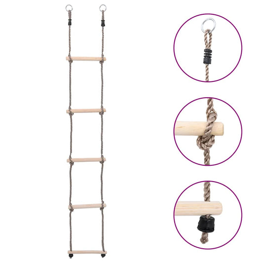 vidaXL 5-Step Ladder 210 cm Solid Pinewood