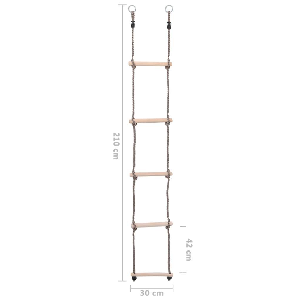 vidaXL 5-Step Ladder 210 cm Solid Pinewood