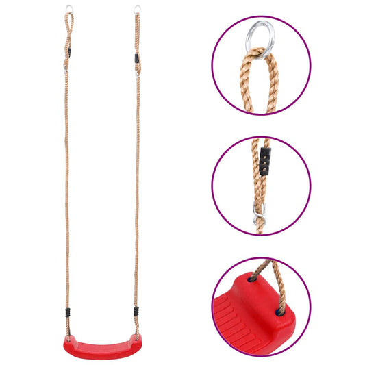 93170 vidaXL Swing Seat for Children Red