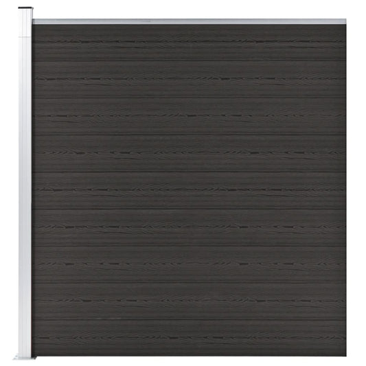 vidaXL Fence Panel WPC 175x186 cm Black