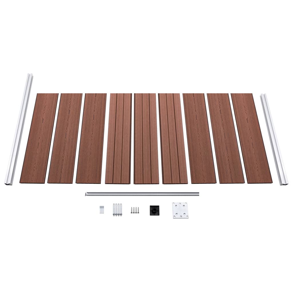 Fence Panel WPC 95x186 cm Brown