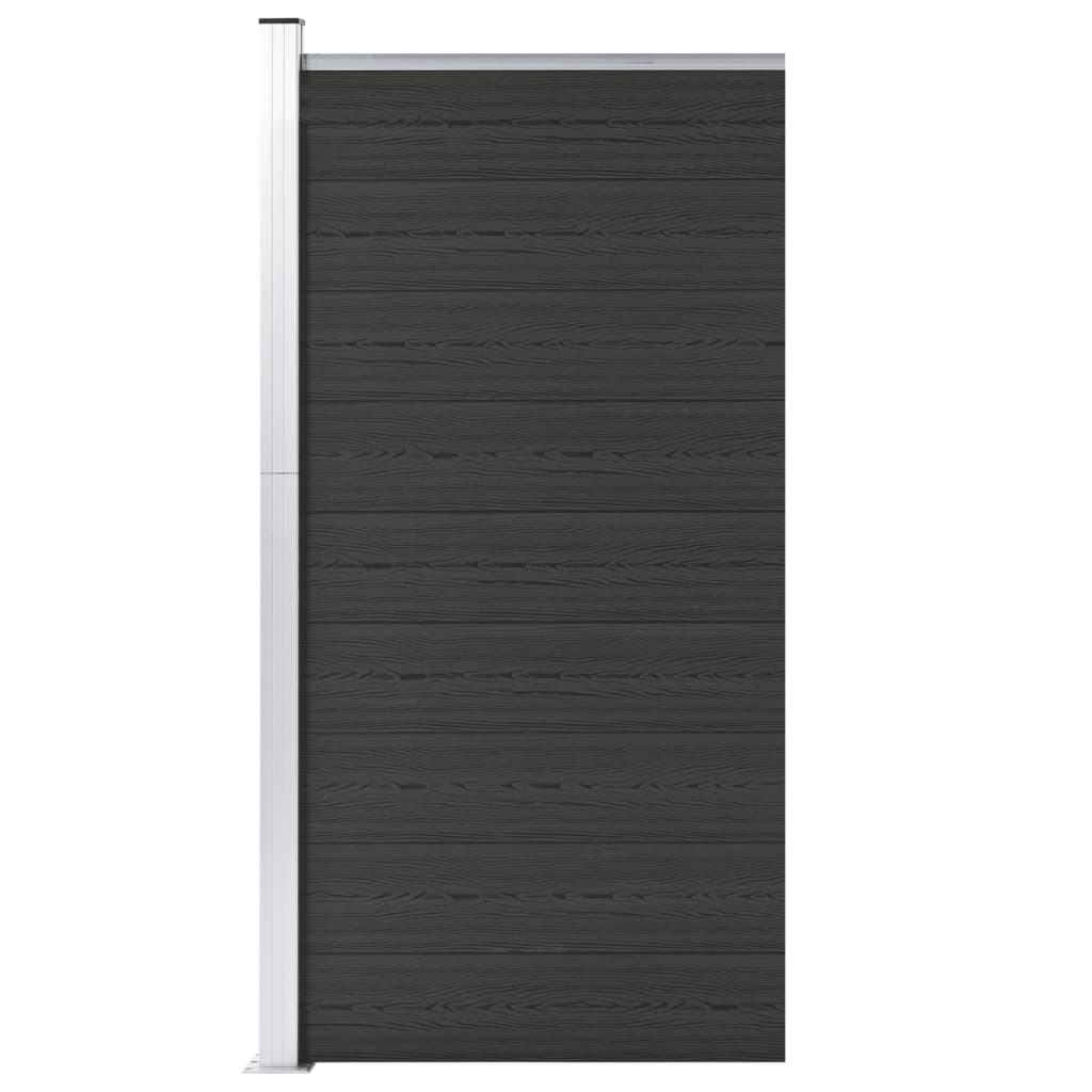 vidaXL Fence Panel WPC 95x186 cm Black