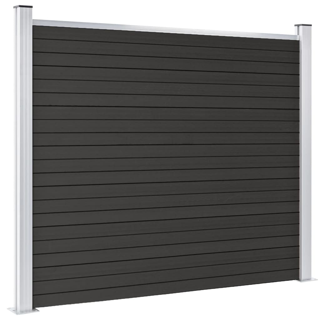 vidaXL Fence Panel WPC 180x146 cm Grey