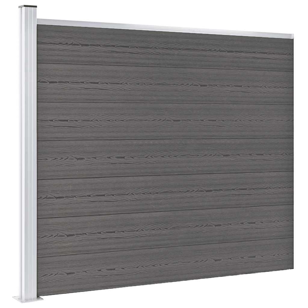 Fence Panel WPC 175x146 cm Grey