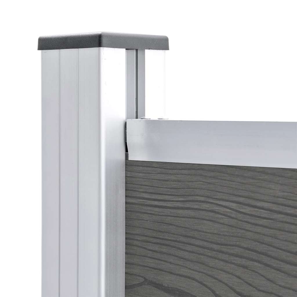 Fence Panel WPC 175x146 cm Grey