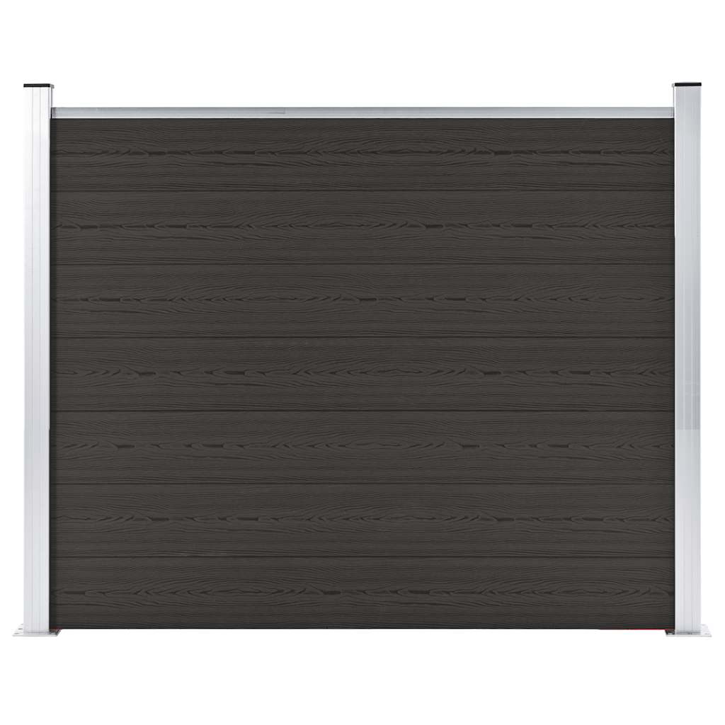 Fence Panel WPC 180x146 cm Black