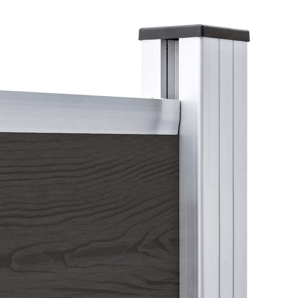 Fence Panel WPC 180x146 cm Black