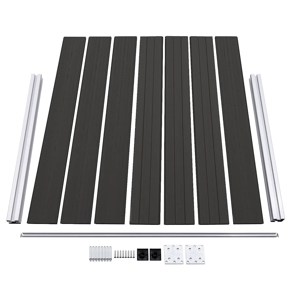 Fence Panel WPC 180x146 cm Black