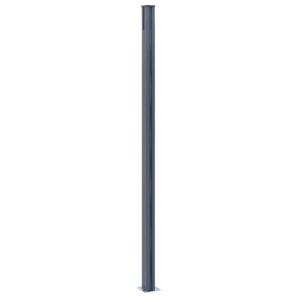 vidaXL Fence Posts 3 pcs Dark Grey 185 cm Aluminium