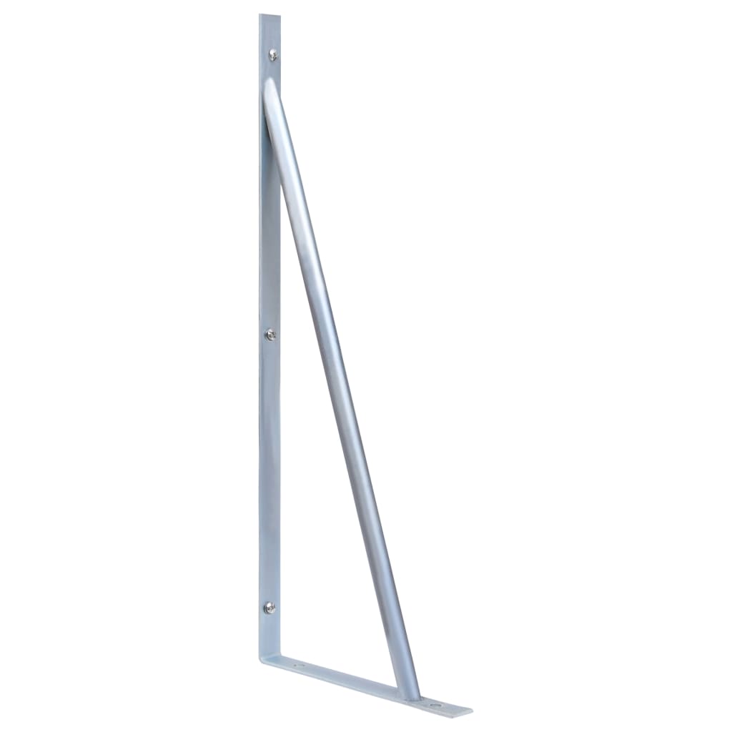 Support Brackets for Fence Post 2 pcs Galvanised Steel