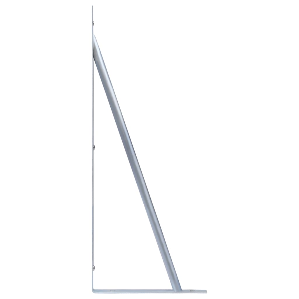 Support Brackets for Fence Post 2 pcs Galvanised Steel