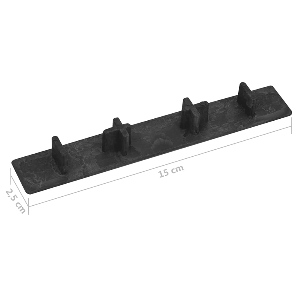 Decking End Caps 10 pcs Black Plastic
