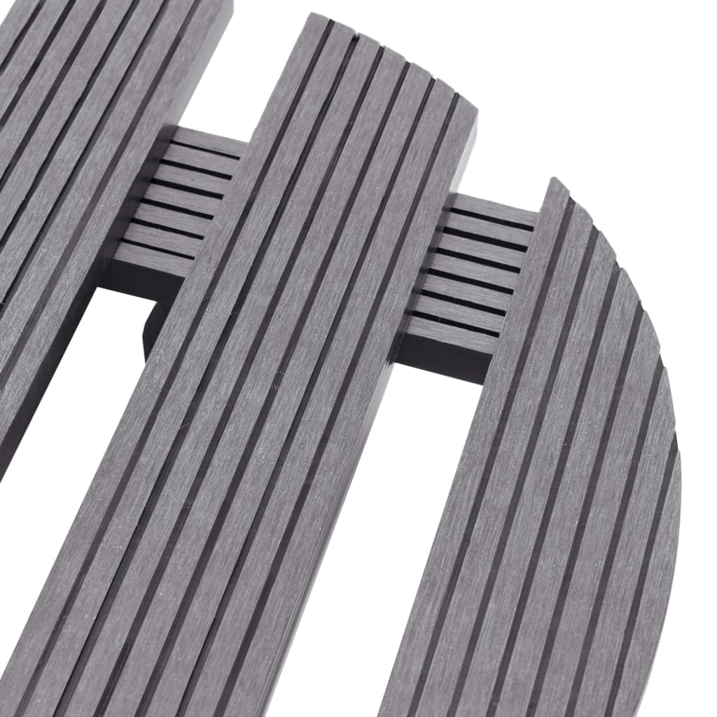 vidaXL Plant Trolleys 2 pcs Grey Ø30x7.5 cm WPC