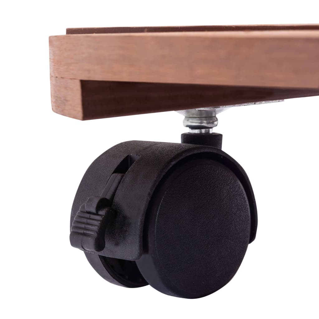 vidaXL Plant Trolleys 2 pcs Brown Ø30x7.5 cm WPC