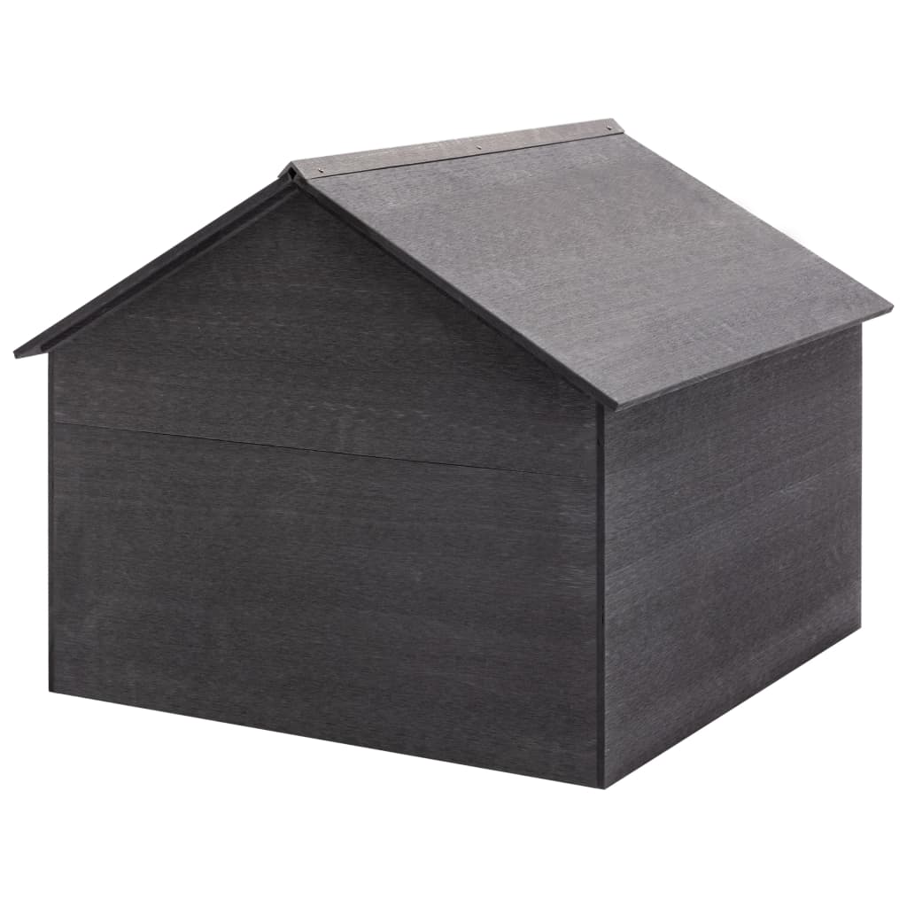 Lawn Mower Garage Grey 80x80x70 cm WPC
