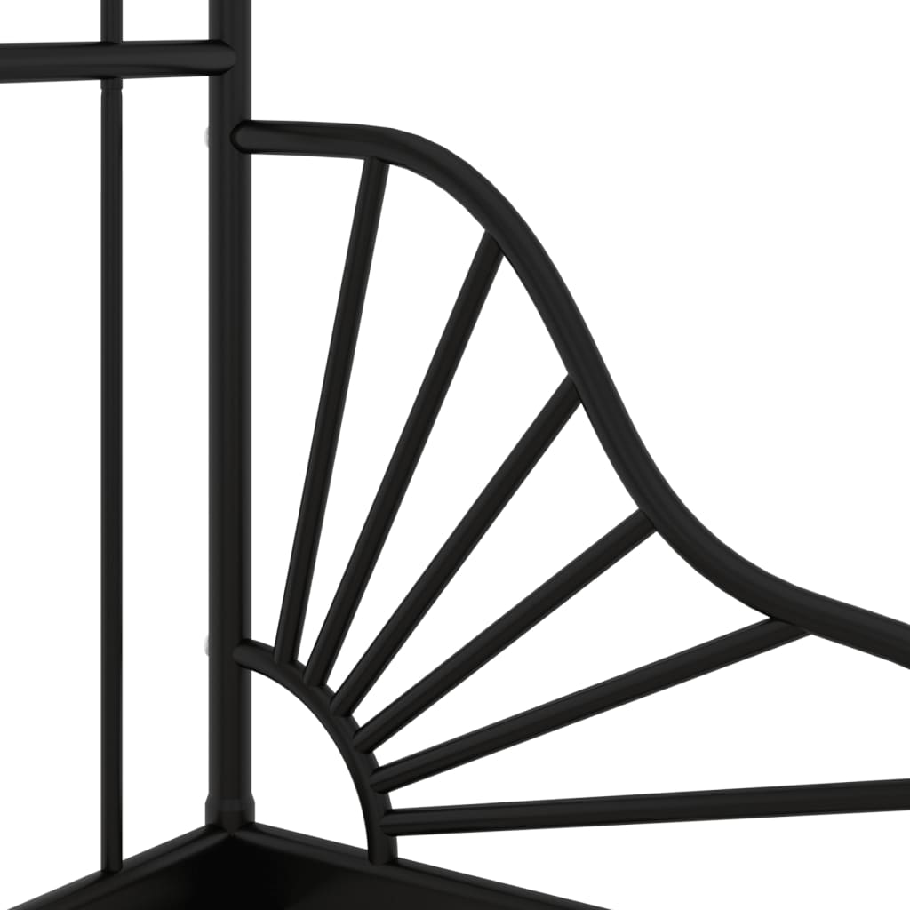 Extendable Bed Frame | Black | Powder-coated metal | Single | Extendable
