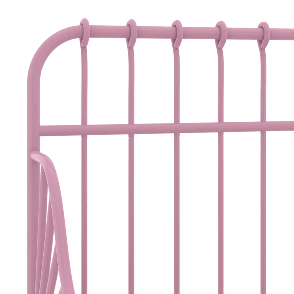 Extendable Bed Frame | Pink | Powder-coated metal | Single | Extendable