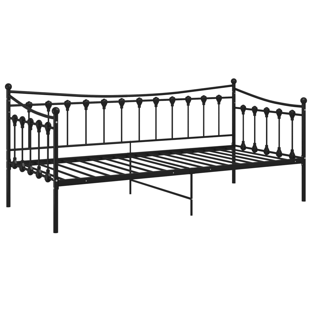 Sofa Bed Frame | Black | Powder-coated metal | 200 x 90 cm