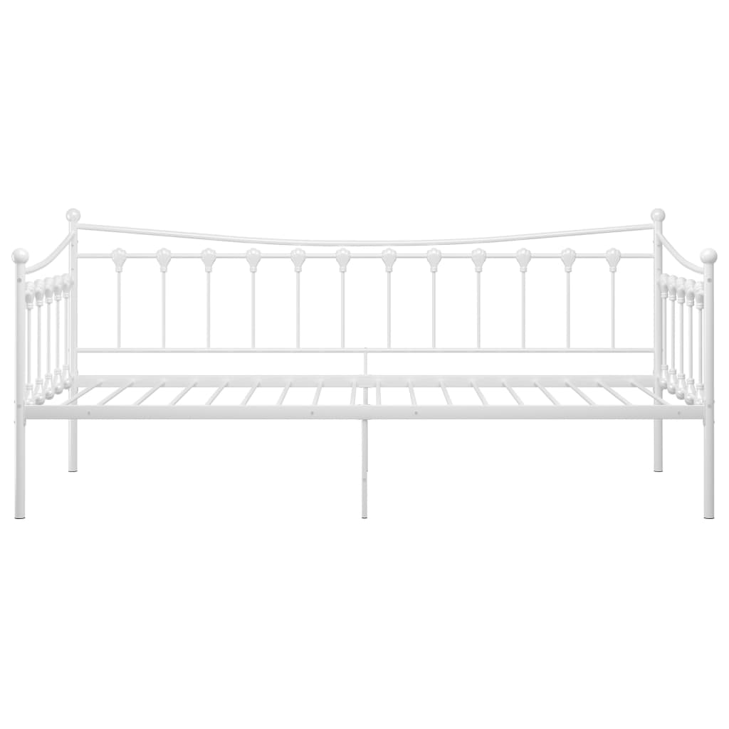 vidaXL Sofa Bed Frame without Mattress White Metal 90x200 cm