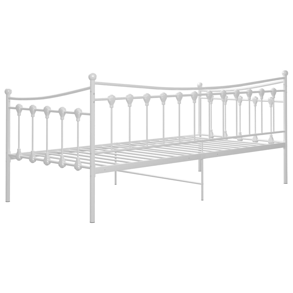 vidaXL Sofa Bed Frame without Mattress White Metal 90x200 cm