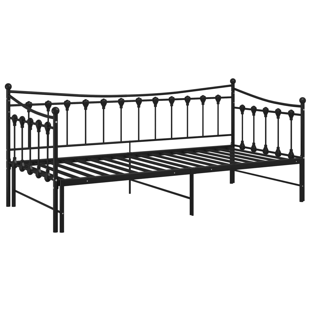 Sofa Bed Frame | Black | Powder-coated metal | 90x200 cm