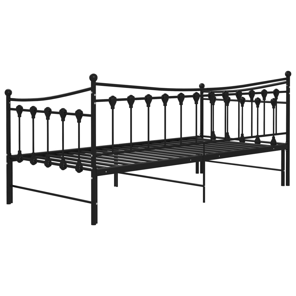 Sofa Bed Frame | Black | Powder-coated metal | 90x200 cm