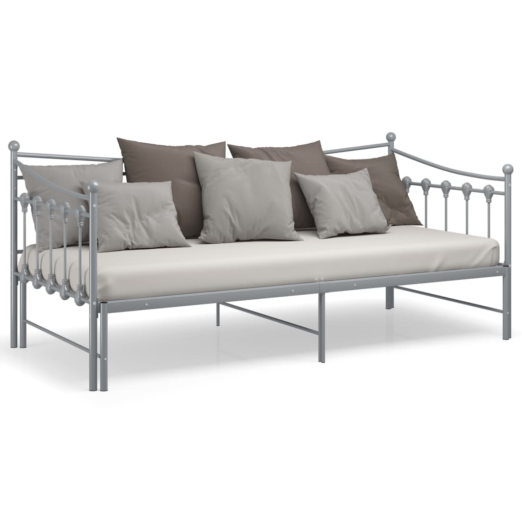 Sofa Bed Frame | Grey | Powder-coated metal | 90x200 cm mattress size