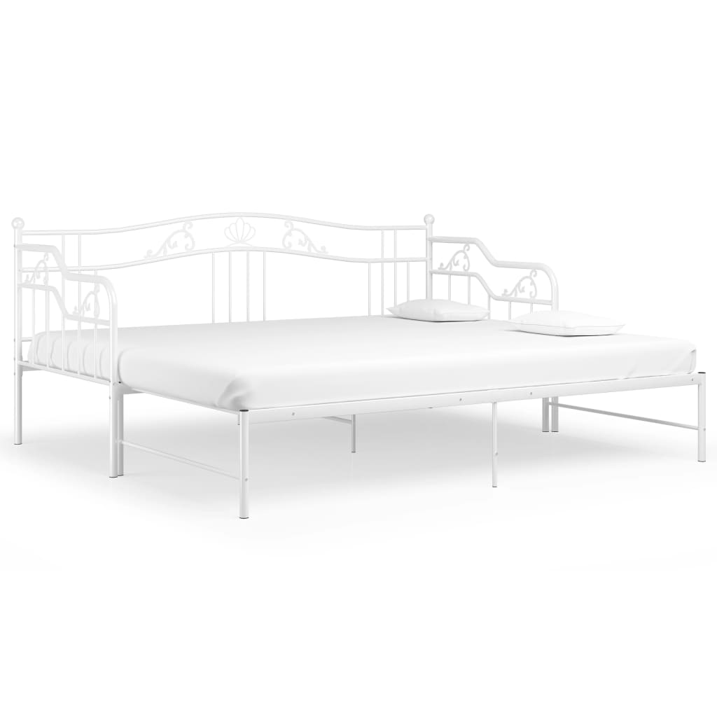 Sofa Bed Frame | White | Powder-coated metal | Single