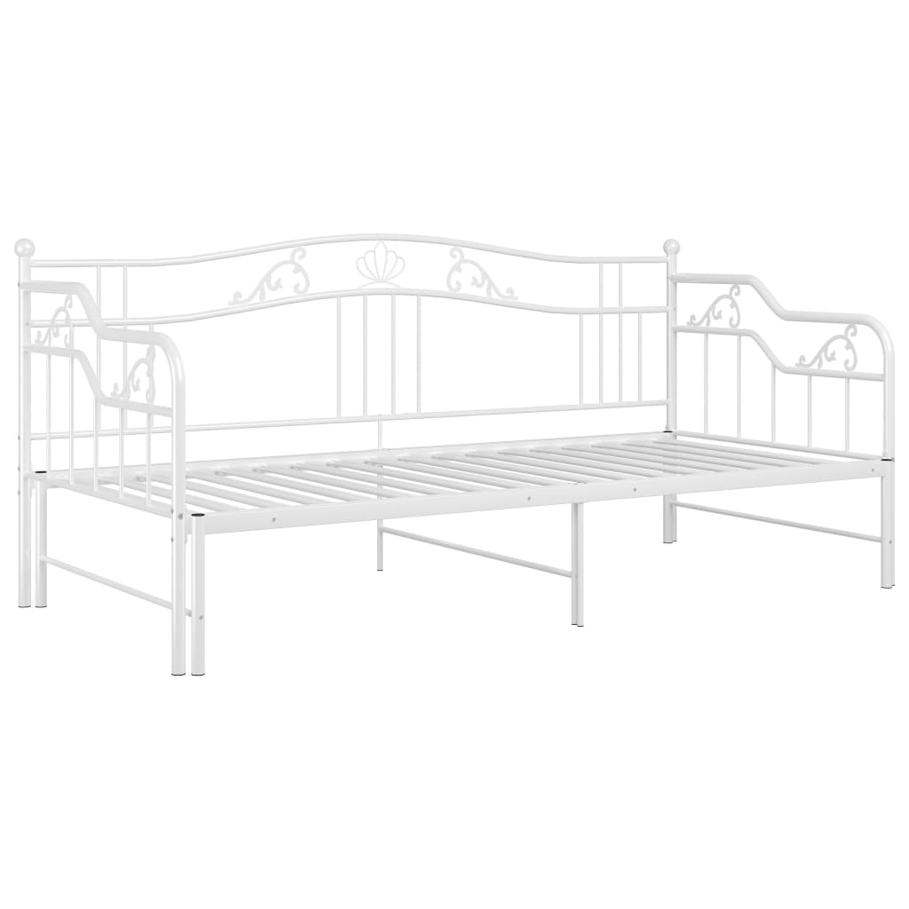 Sofa Bed Frame | White | Powder-coated metal | Single