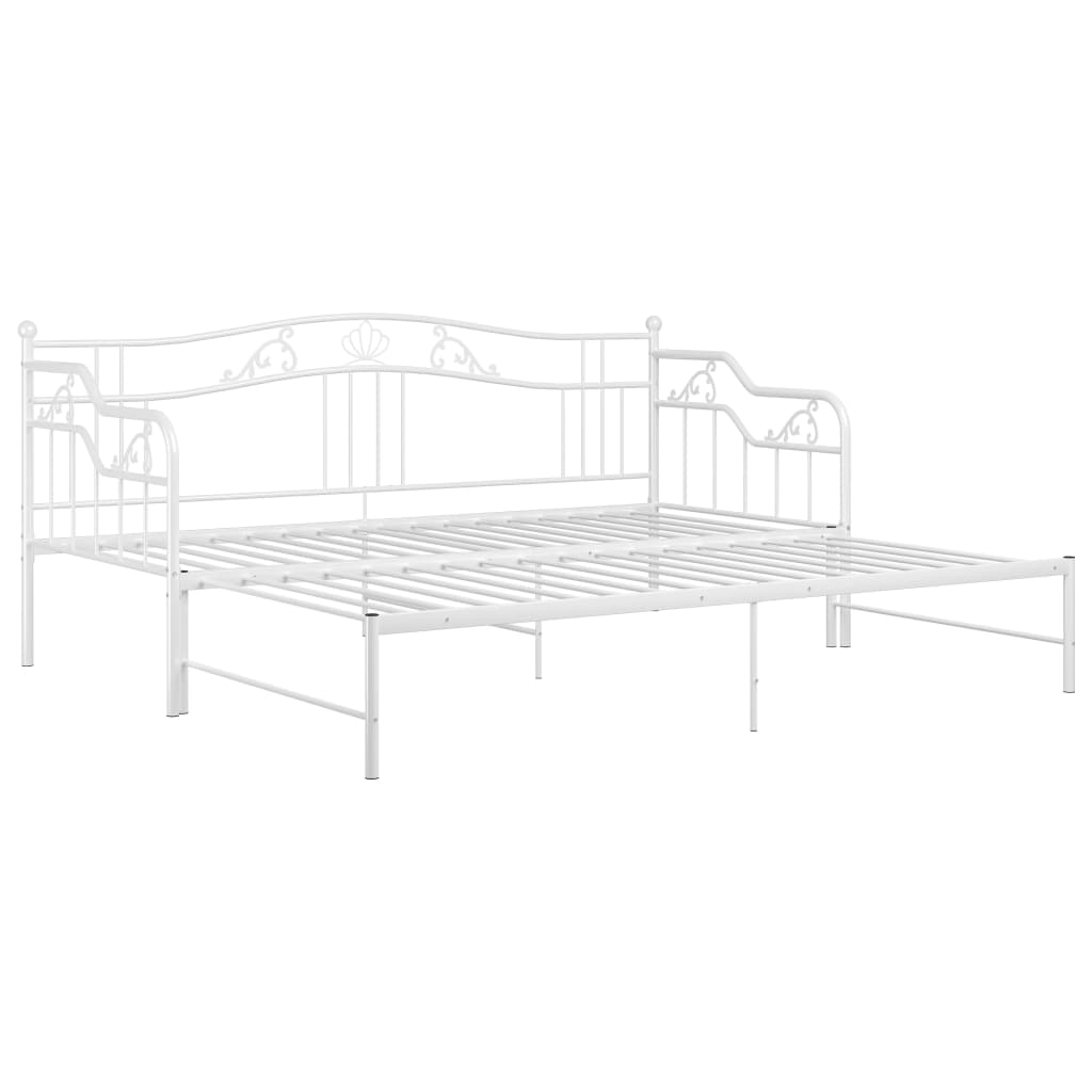 Sofa Bed Frame | White | Powder-coated metal | Single