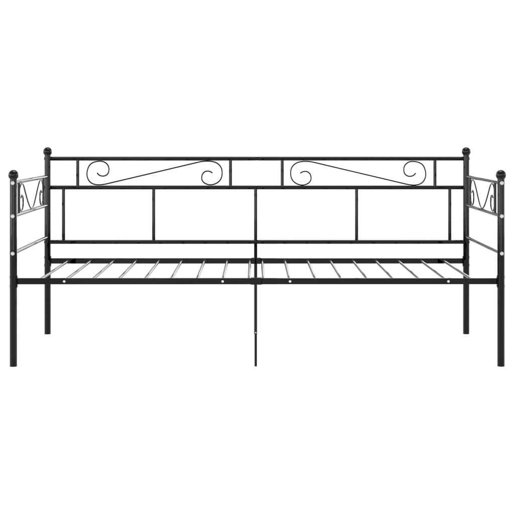 Canapé-lit structure métal noir 90x200 cm