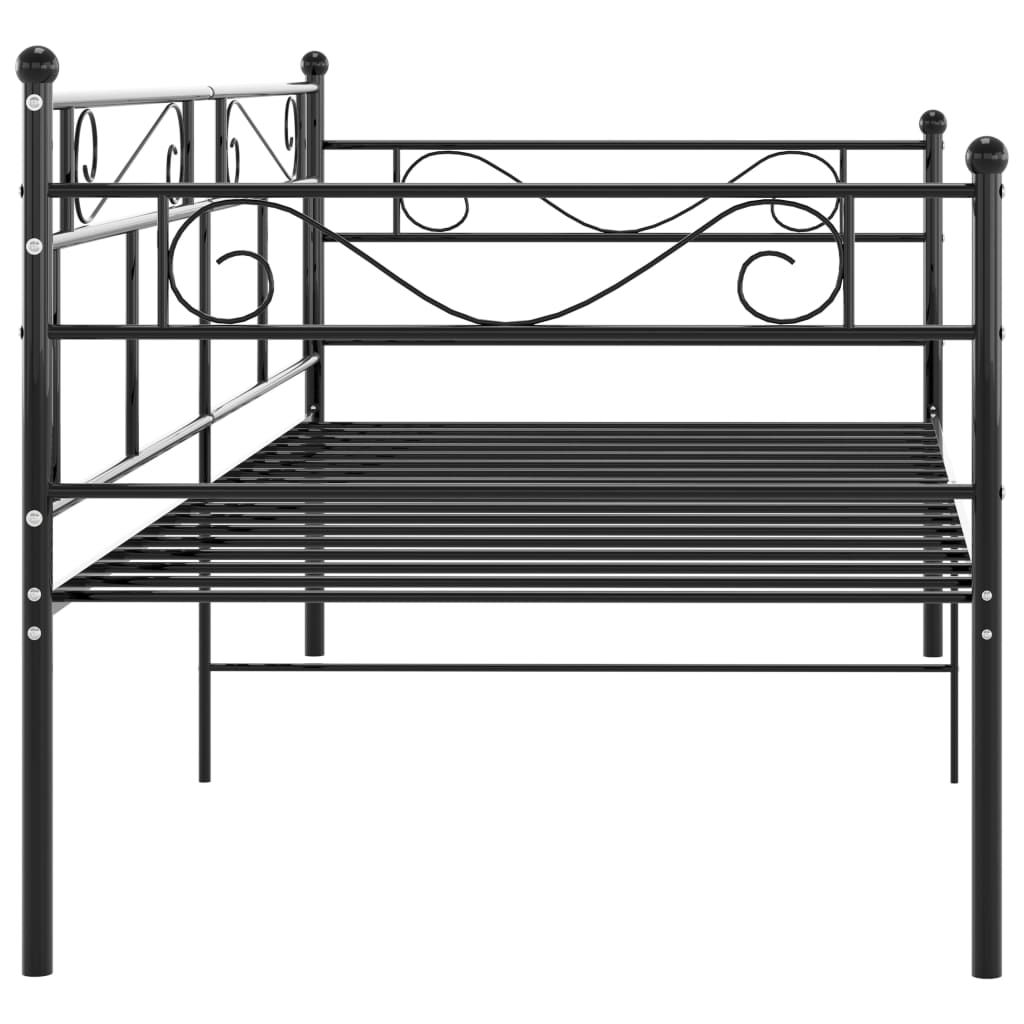 Slaapbank Frame Zwart Metaal 90x200 cm