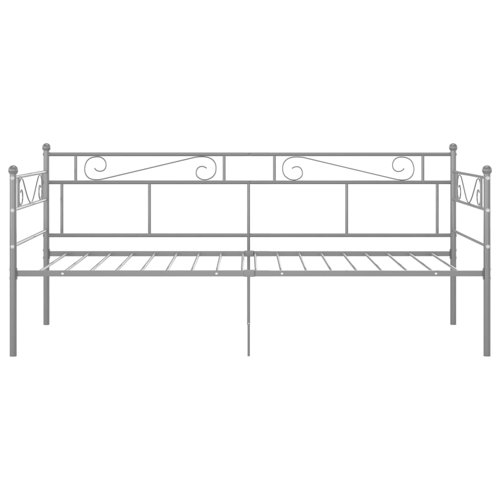 vidaXL Sofa Bed Frame without Mattress Grey Metal 90x200 cm