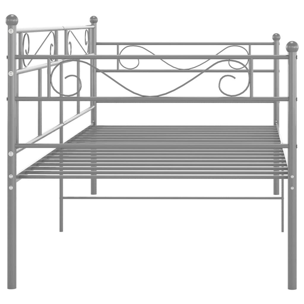 vidaXL Sofa Bed Frame without Mattress Grey Metal 90x200 cm