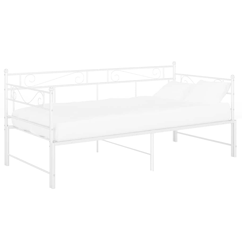 Sofa Bed Frame | White | Powder-coated metal | Standard Single