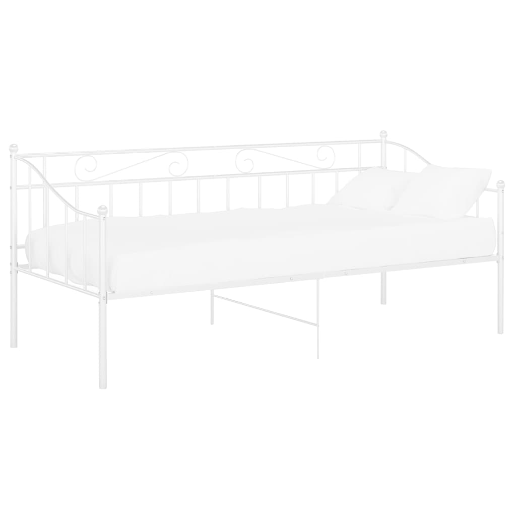 Sofa Bed Frame | White | Powder-coated metal | Single
