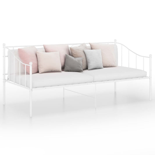 vidaXL Sofa Bed Frame without Mattress White Metal 90x200 cm