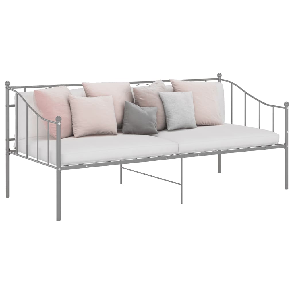 Sofa Bed Frame | Grey | Powder-coated metal | Single