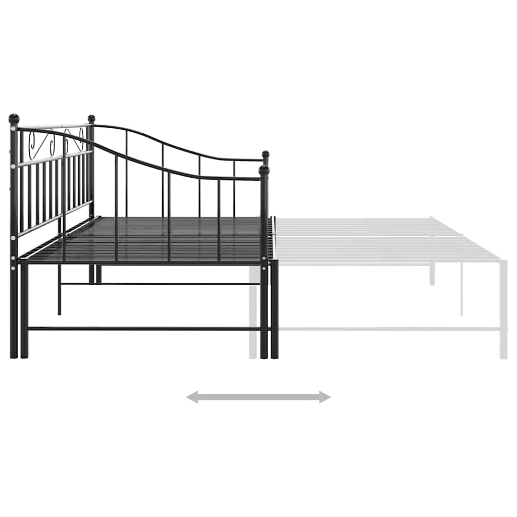 Sofa Bed Frame | Black | Powder-coated metal | Single