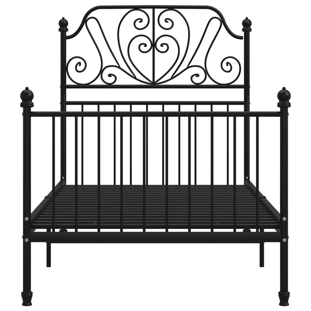 Bed Frame | Black | Powder-coated metal | Single | Tough | Bed Frame