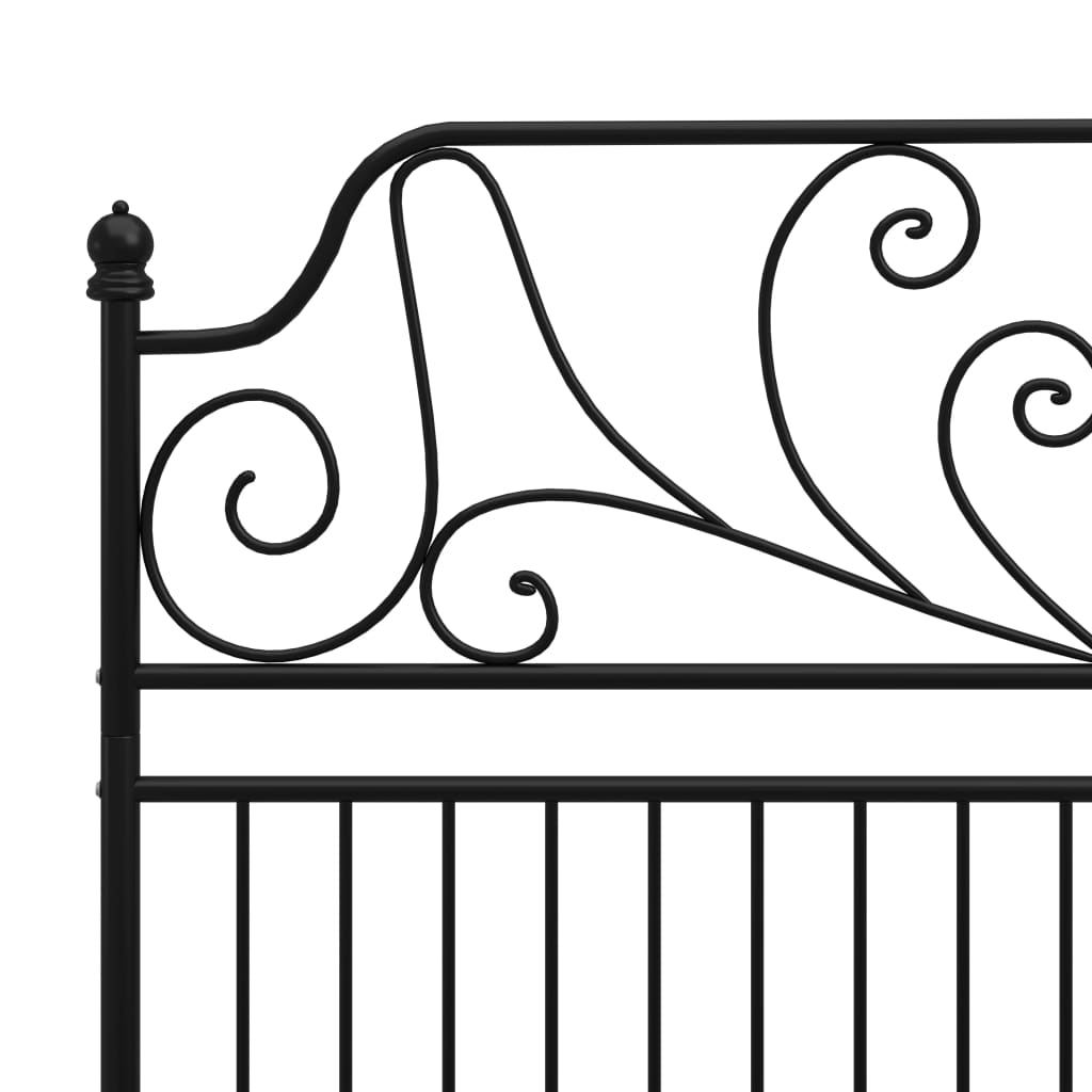 Bed Frame | Black | Powder-coated metal | Double |  Durable  | Bed Frame