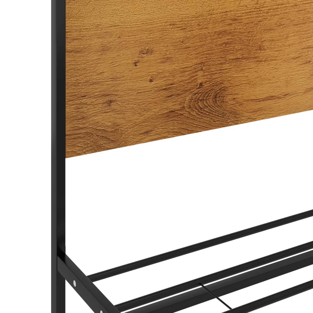 Bed Frame | Black | Powder-coated metal, Melamine coated MDF | Single