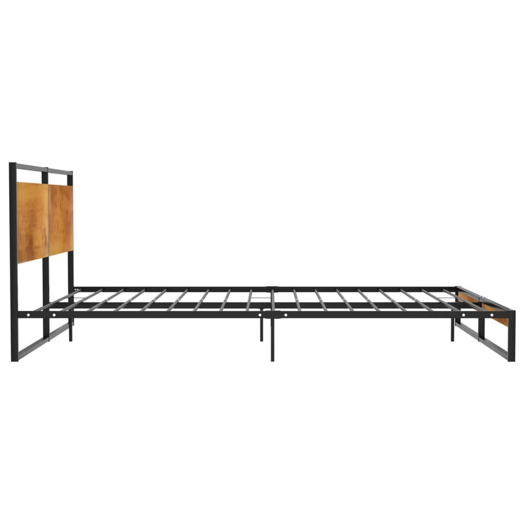 Bed Frame | Black | Powder-coated metal, Melamine coated MDF | Super King