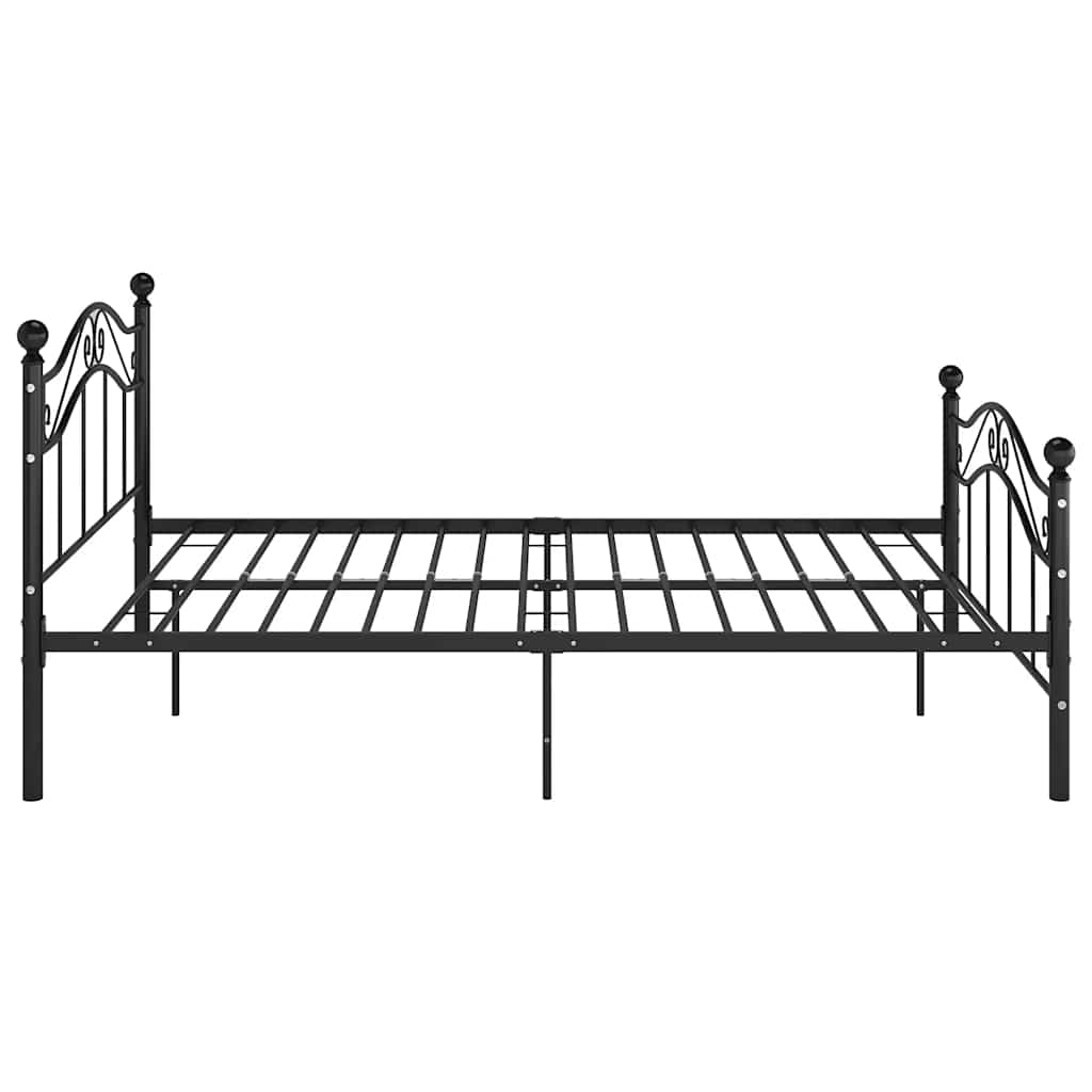 Bed Frame | Black | Powder-coated metal | 120x200 cm | Bed Frame