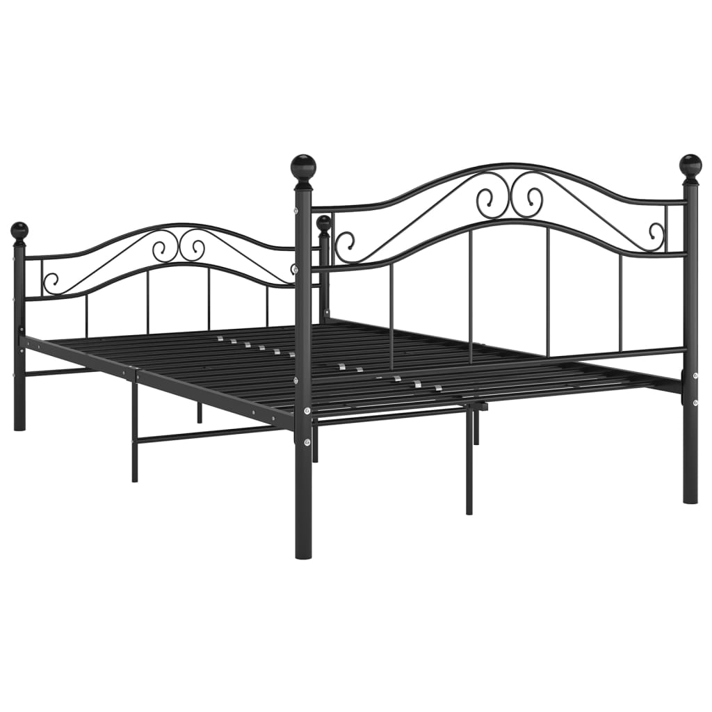 Bed Frame | Black | Powder-coated metal | 120x200 cm | Bed Frame