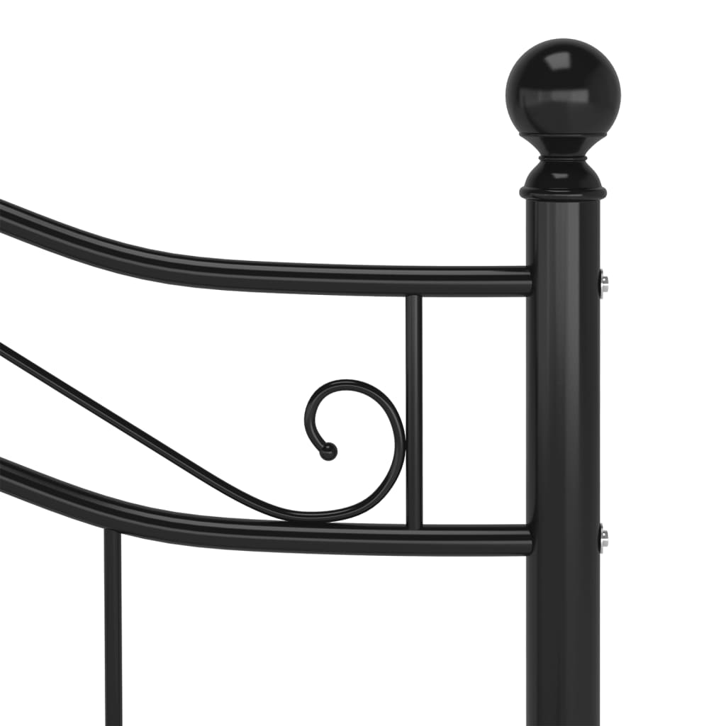 Bed Frame | Black | Powder-coated metal | 120x200 cm | Bed Frame
